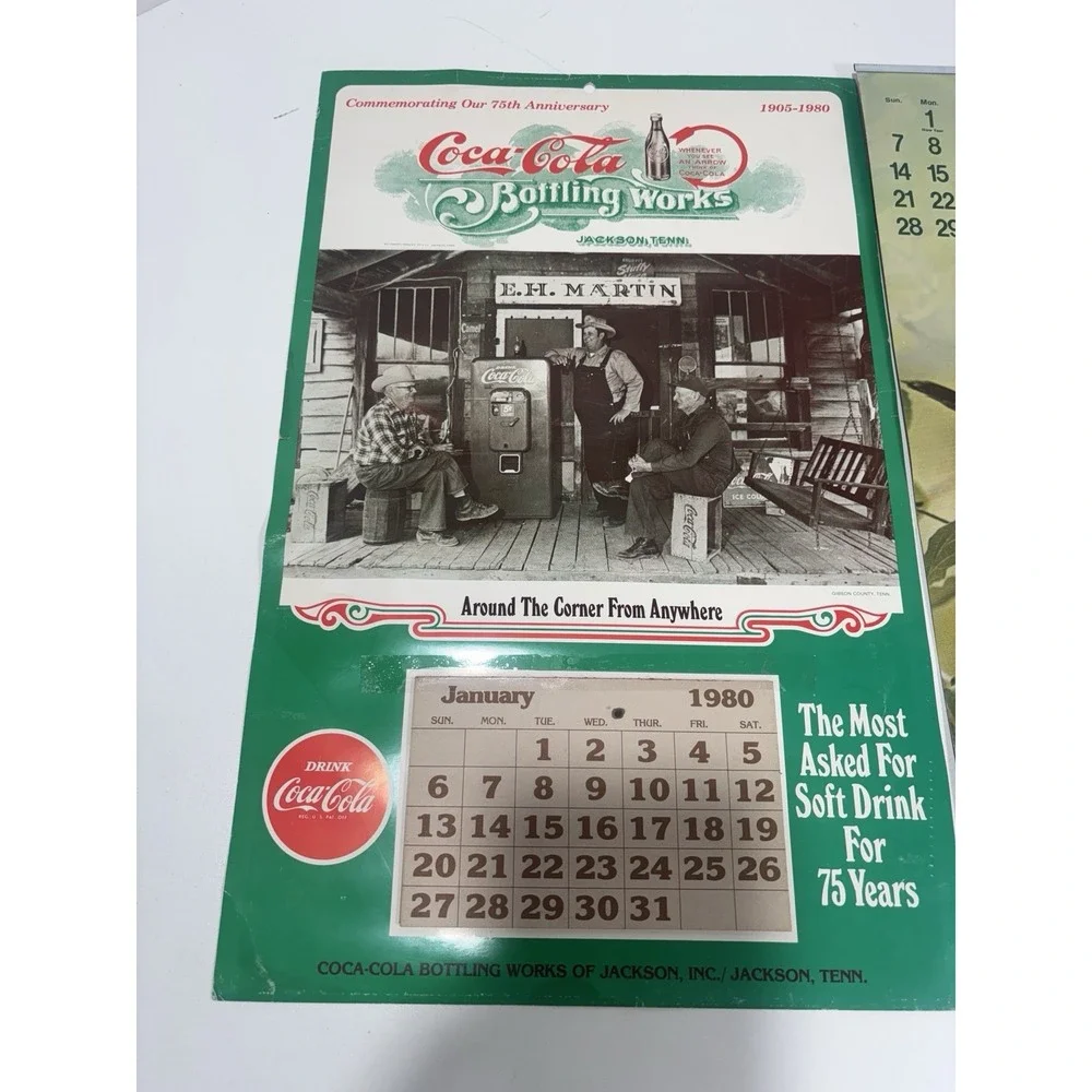 1973 +‎ 1980 Coca Cola Coke Advertising Calendar Bird Vintage Original Rare